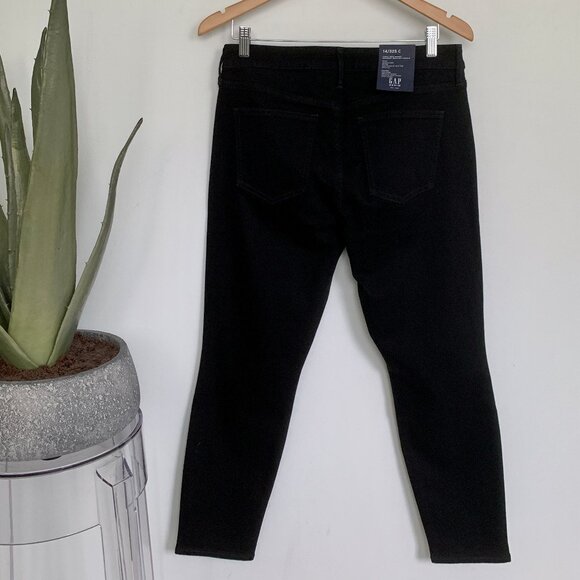 GAP Curvy True Skinny Jeans Black Mid Rise Sz 32 / 14 Regular NWT - Picture 9 of 10